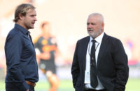 Crusaders coach Scott Robertson and Lions coach Warren Gatland