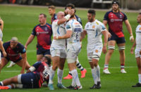 Exeter Chiefs celebrate victory over Bristol Bears