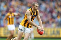 Kurt Heatherley in action for Hawthorn in the AFL