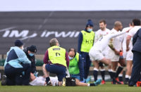 England flanker Jack Willis suffered a horror knee injury