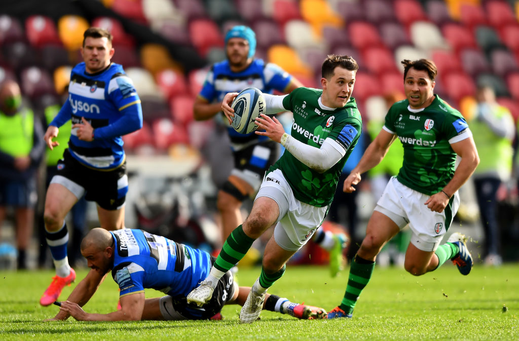 London Irish fullback Tom Parton