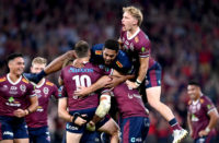 Reds celebrate James O'Connor try