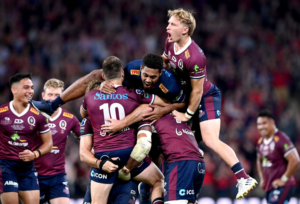 Reds celebrate James O'Connor try