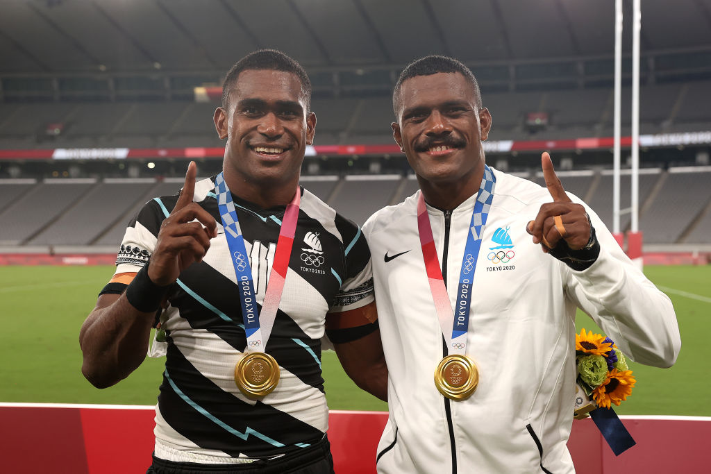 Fiji Sevens duo Aminiasi Tuimaba and Jiuta Wainiqolo