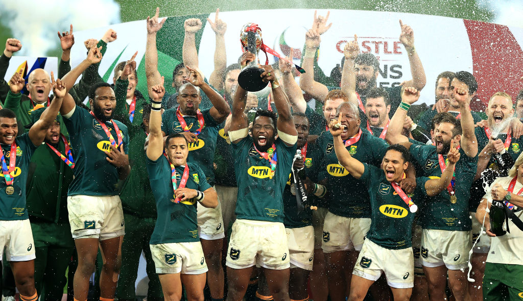 Springboks celebrate Lions series win