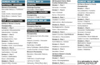 Forthcoming fixtures