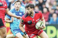 On the attack: Lyon’s Ethan Dumortier, Inset, Dan Edwards PICTURES: Getty Images