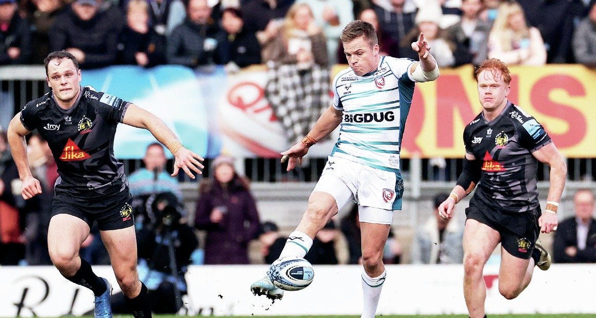 Return: Gareth Anscombe makes his first Gloucester appearance since January PICTURES: Getty Images
