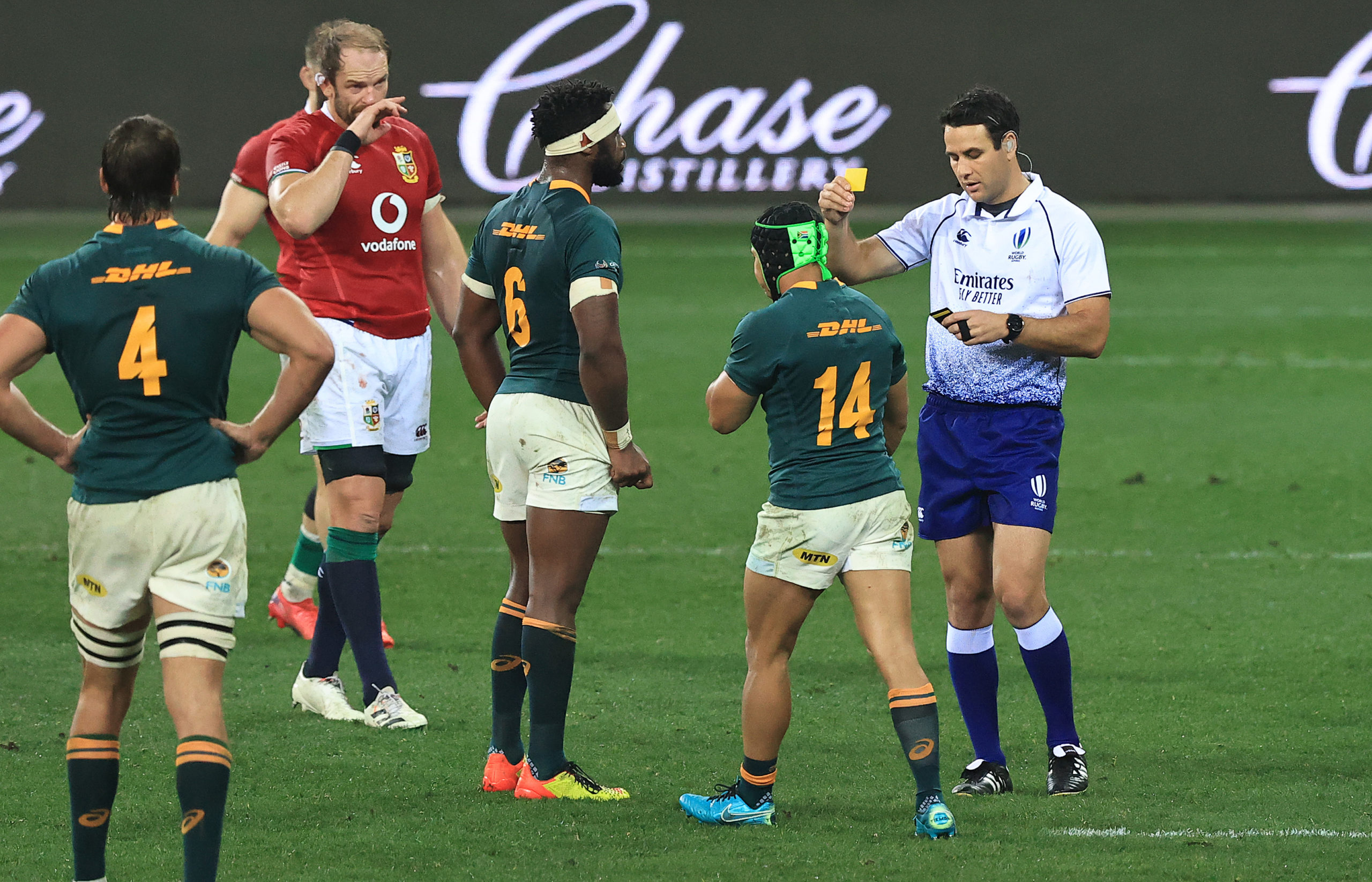 Ben O'Keeffe lets Cheslin Kolbe off lightly after a week of attention on the referees brought on by Rassie Erasmus